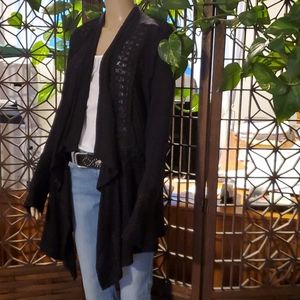 Black Rewind Layered Sweater